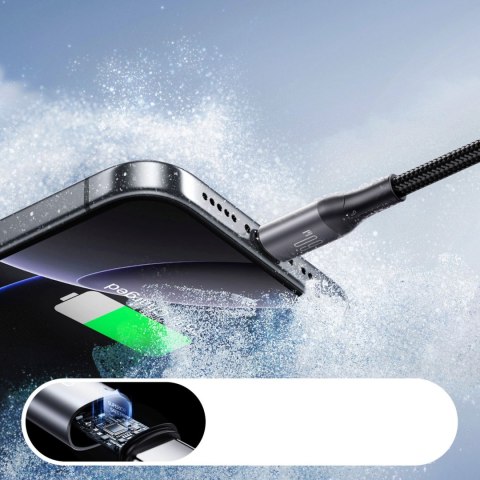 Kabel przewód S-A28 z oplotem USB-C 60W 1m - czarny