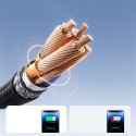 Kabel przewód S-A28 z oplotem USB-C - Lightning 30W 1m - czarny