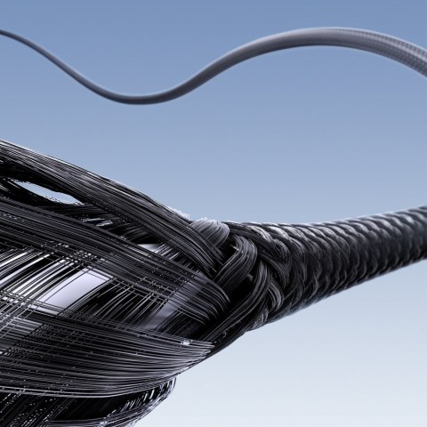 Kabel przewód S-A28 z oplotem USB-C - Lightning 30W 1m - czarny