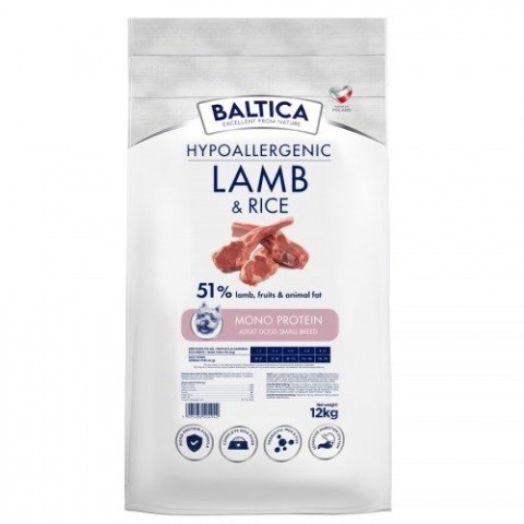 BALTICA NUTRACEUTIC Hypoallergenic Lamb & Rice XS / S 12kg