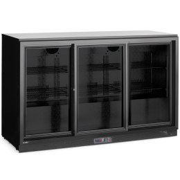 Lodówka chłodziarka barowa z 3 drzwiami suwanymi LED 308 l 160 W 135x52x87 cm