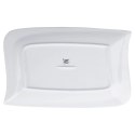 Talerz do Serwowania Podawania Porcelanowy Biały Ozdobny ORION 28x18 cm