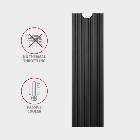 AXAGON AXAGON Passive aluminum heatsink for all M.2 SSDs, size 2280, high 3 mm | CLR-M2L3