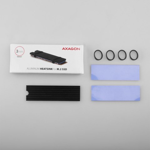 AXAGON AXAGON Passive aluminum heatsink for all M.2 SSDs, size 2280, high 3 mm | CLR-M2L3