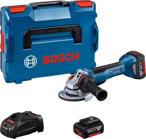 BOSCH SZLIFIERKA KĄTOWA AKUMULATOROWA 125MM GWS 18V-10P 2*5.0AH