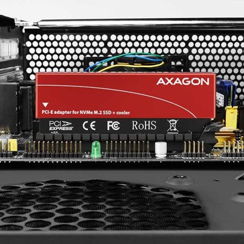 AXAGON AXAGON PCI-Express x16 internal adapter to connect an NVMe M.2 SSD to a desktop | PCEM2-S