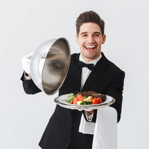 Taca do Serwowania Dań Przekąsek z Kloszem Stalowa HOUSEWARE 26 cm