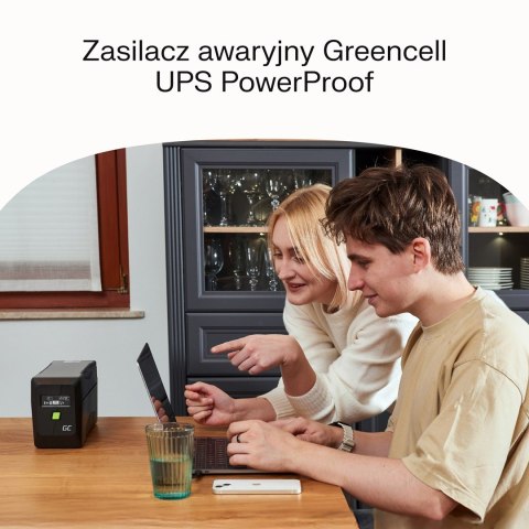 GREEN CELL UPS POWERPROOF 600W/1000VA MODYFIKOWANA SINUSOIDA