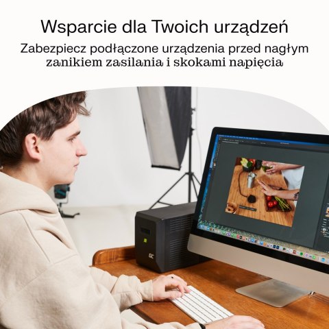 GREEN CELL UPS POWERPROOF 600W/1000VA MODYFIKOWANA SINUSOIDA