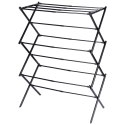 Suszarka na pranie metalowa czarna pionowa rozsuwana 44,5-75x37,5x105 cm