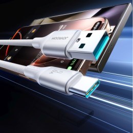 Kabel przewód USB-A - USB-C 3A 2m - biały