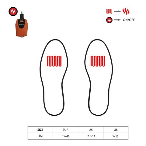 GLOVII WKŁADKI NARCIARSKIE STEROWANE APLIKACJĄ GW4