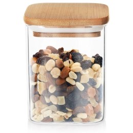 Pojemnik Szklany Kwadratowy Sypkie 850 ml ORION z Uszczelką 12,5 x 10,5 cm