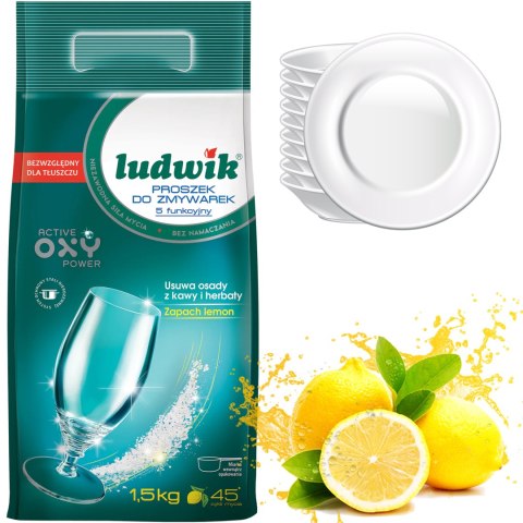 Ludwik 5-funkcyjny Proszek Do Zmywarek Worek 1,5kg