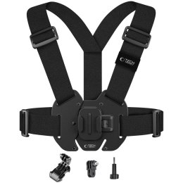 Szelki na klatkę piersiową do kamery sportowej GoPro DJI - czarne