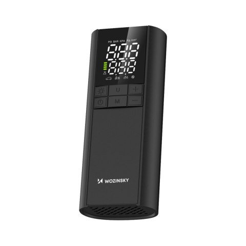 Kompresor pompka elektryczna powerbank latarka 150 PSI 8000mAh - czarny