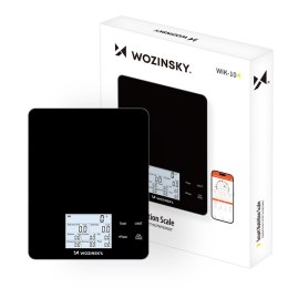 Waga kuchenna inteligentna z wyświetlaczem aplikacją Bluetooth 10 kg - czarna