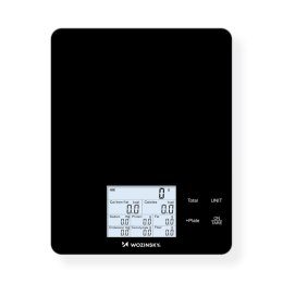 Waga kuchenna inteligentna z wyświetlaczem aplikacją Bluetooth 10 kg - czarna