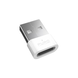 Adapter przejściówka USB-C - USB-A - biały