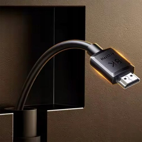 Kabel przewód audio wideo HDMI 8K 2m - czarny
