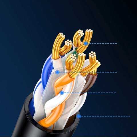 Kabel sieciowy Ethernet Cat 6A UTP RJ45 2m - czarny