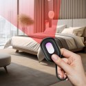 Wykrywacz ukrytych kamer z alarmem mini latarką + kabel USB-A - USB-C - czarny