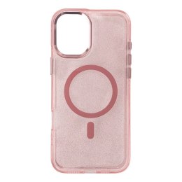 Etui brokatowe plecki na Samsung Galaxy A16 5G Glitter Case MagSafe - różowe