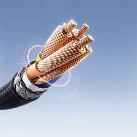 Kabel przewód USB-A - USB-C Flash Series 3A 1m - czarny