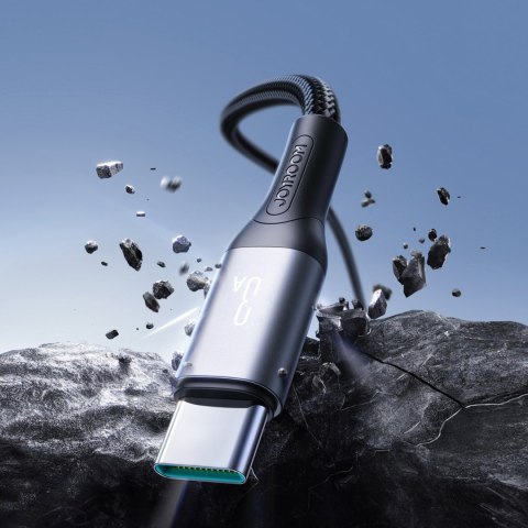 Kabel przewód USB-A - USB-C Flash Series 3A 1m - czarny