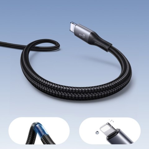 Kabel przewód USB-A - iPhone Lightning Flash Series 3A 1m - czarny