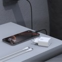 Ładowarka sieciowa USB-C z kablem USB-C GaN PD 25W - biała