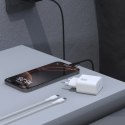 Ładowarka sieciowa USB-C z kablem USB-C GaN PD 30W - biała