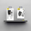 Ładowarka sieciowa USB-C z kablem USB-C - iPhone Lightning GaN PD 20W - czarna