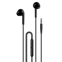 Słuchawki przewodowe dokanałowe mini jack 3.5 mm X3 - czarne