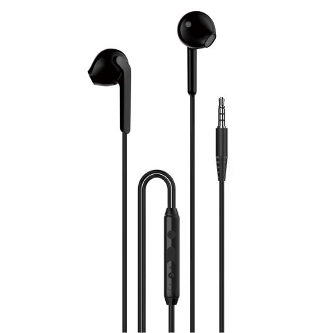 Słuchawki przewodowe dokanałowe mini jack 3.5 mm X3 - czarne