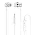 Słuchawki przewodowe dokanałowe z pilotem X10PRO mini jack 3.5mm - białe