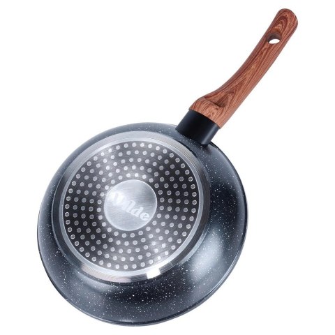 Patelnia Granitowa Nieprzywierająca 20 cm VILDE Black&Wood Indukcja