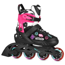 NA2053A ŁYŻWOROLKI VIBE RÓŻOWE ROZM. M(37-40) NILS EXTREME