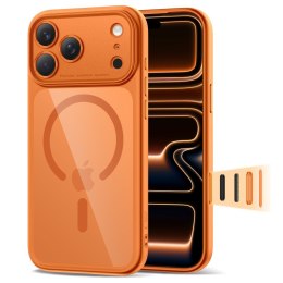 Etui pokrowiec case na iPhone 17 Pro Max Magpeak Magsafe CC - przezroczysto-pomarańczowe