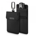 Antykradzieżowe etui na kluczyki blokujące sygnał Keyless RFID - czarne
