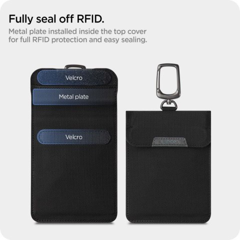 Antykradzieżowe etui na kluczyki blokujące sygnał Keyless RFID - czarne