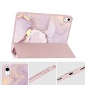 Etui z podstawką na iPad 10.9'' 2022 SC Pen - różowy marmur
