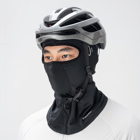 Kominiarka balaklava na twarz motocykl rower z otworami na okulary - czarna
