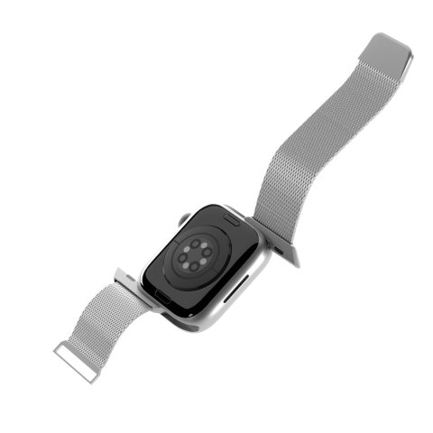 Pasek ze stali nierdzewnej do zegarka Apple Watch 42 44 45 49 mm Milanese - srebrny