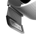 Pasek ze stali nierdzewnej do zegarka Apple Watch 42 44 45 49 mm Milanese - srebrny