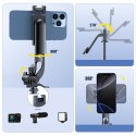 Selfie stick kijek z uchwytem do smartfona teleskopowy tripod 1.7m - czarny