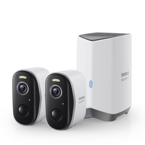 Zestaw monitoringu zewnętrznego 2 kamery 2K 16 Gb WiFi - biały