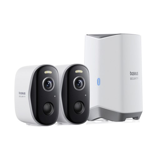 Zestaw monitoringu zewnętrznego 2 kamery 2K 16 Gb WiFi - biały