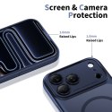 Etui pokrowiec na iPhone 17 Pro Max Magpeak Magsafe CC - granatowy mat