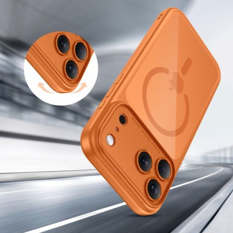 Etui case na iPhone 17 Pro Magpeak Magsafe CC - przezroczysto-pomarańczowe
